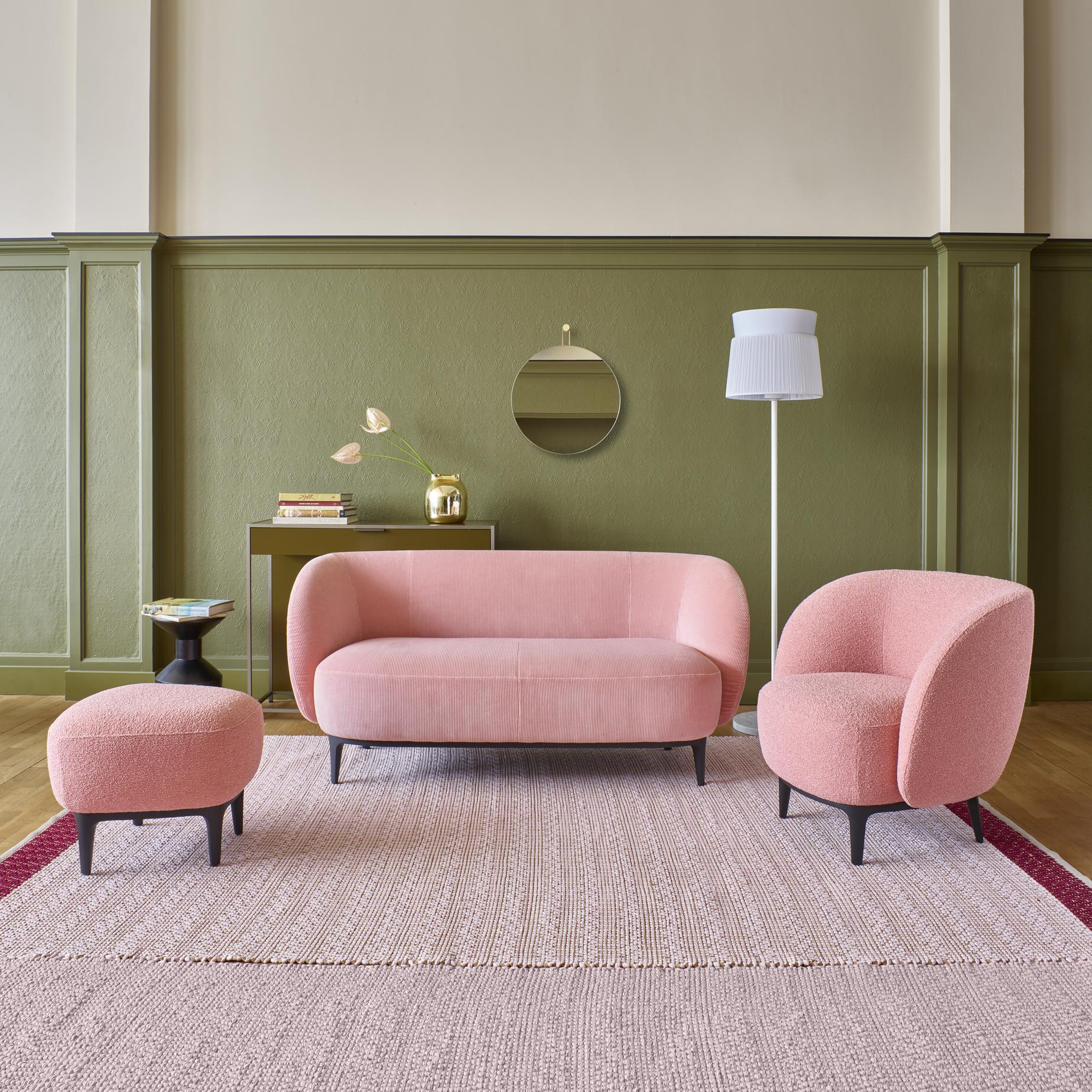 Soufflot seating range for Ligne Roset, armchair and pouffe, interior design, interior architecture, object design, designer, furniture creation, studio jean-philippe nuel