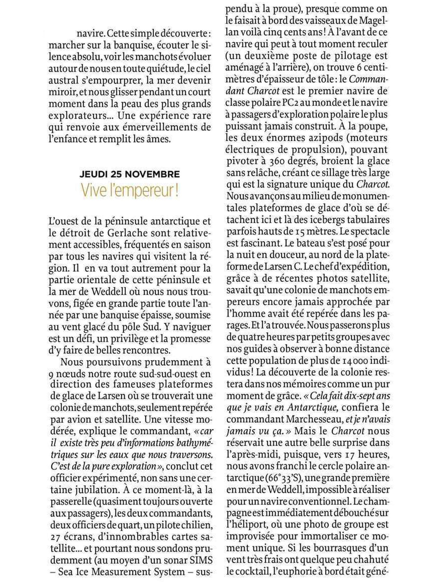 article on commander charcot of ponant in le Point, interior design by jean-philippe nuel, luxury polar expedition ship, cruise, luxury ship, interior design