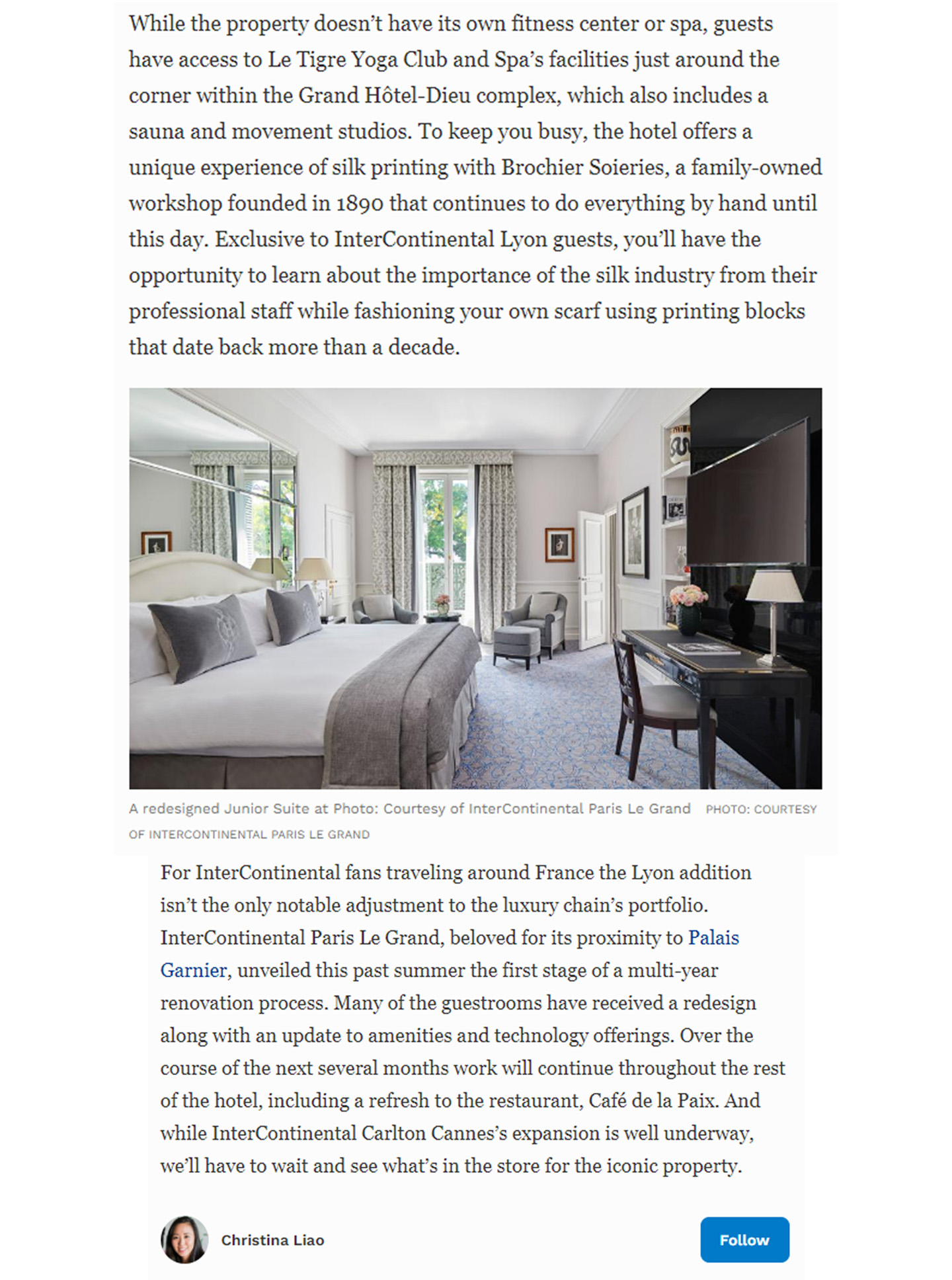 Article on the InterContinental Lyon Hotel Dieu realized by the studio Jean-Philippe Nuel in the magazine Forbes, new luxury hotel, luxury interior design, historical heritage